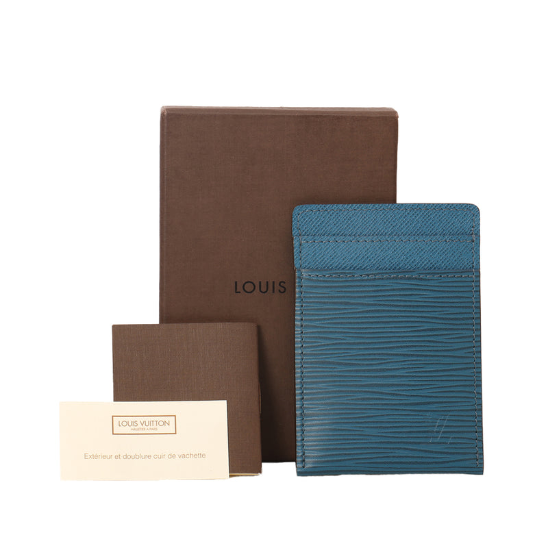 Blue Epi Carte Pince Money Clip Case