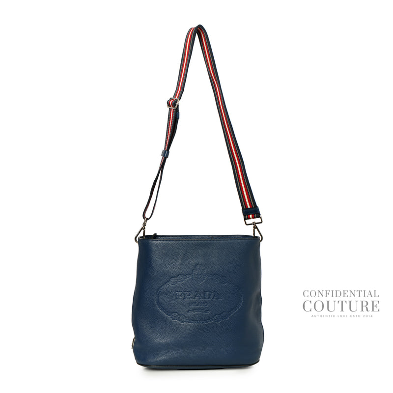 2022 Blue Vitello Phenix Bucket Bag