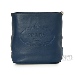 Blue Vitello Phenix Bucket Bag