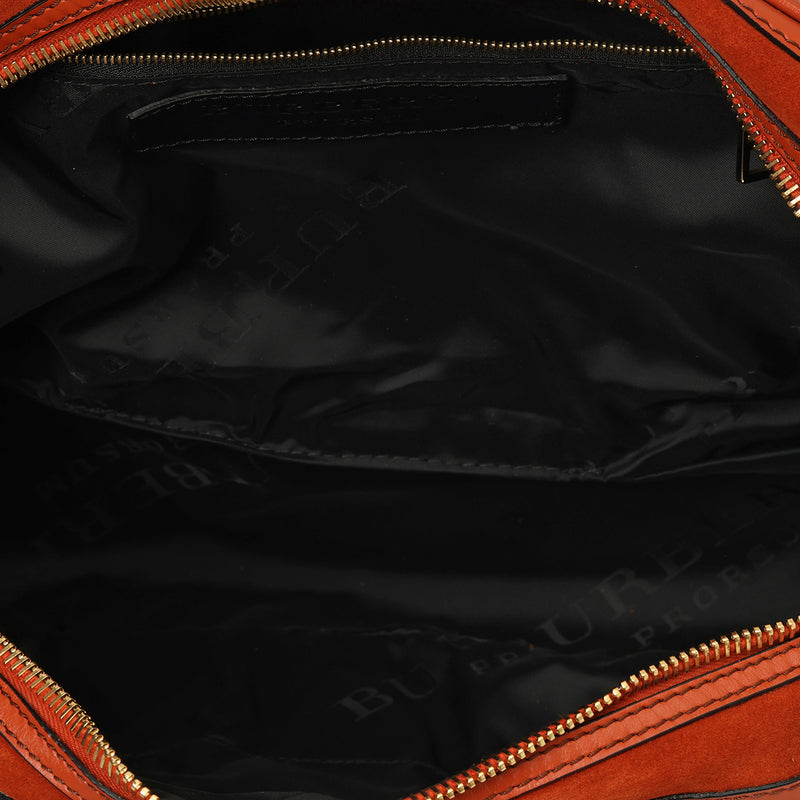 Burberry leather and canvas shrimpton satchel price