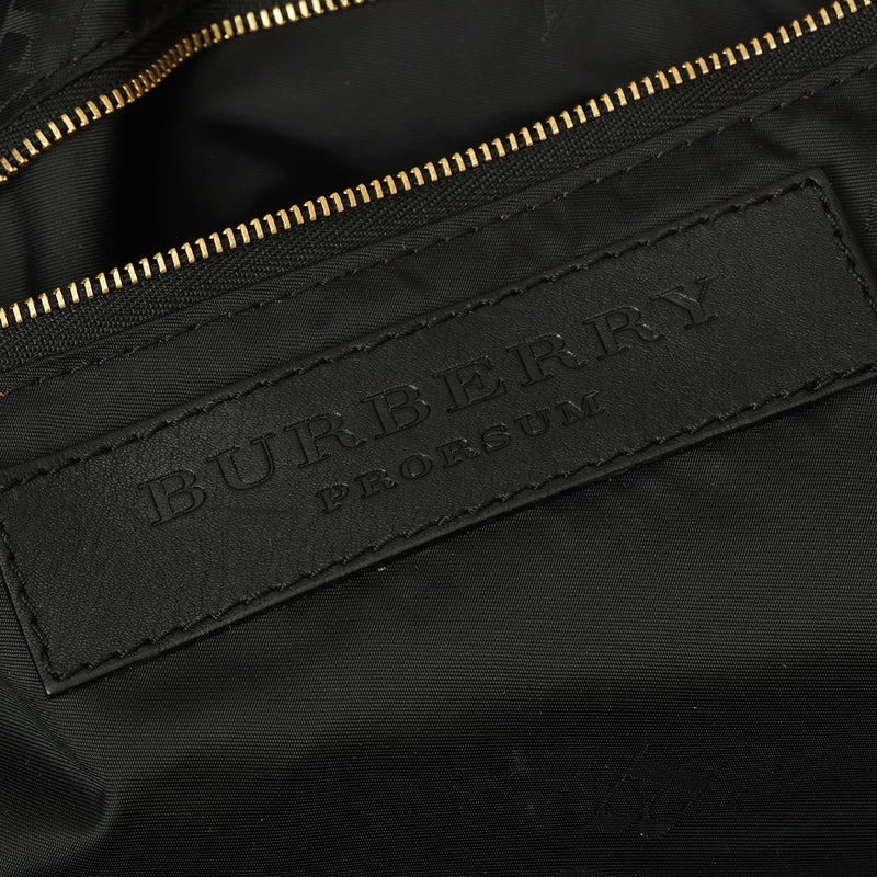 Burberry leather and canvas shrimpton satchel sale