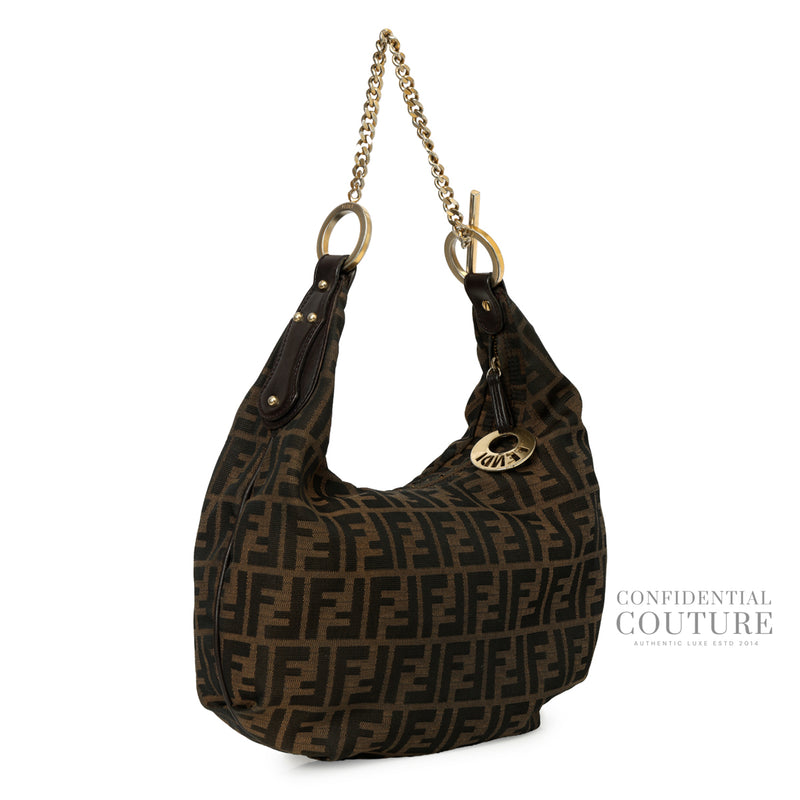Tobacco Zucca Canvas Hobo Bag