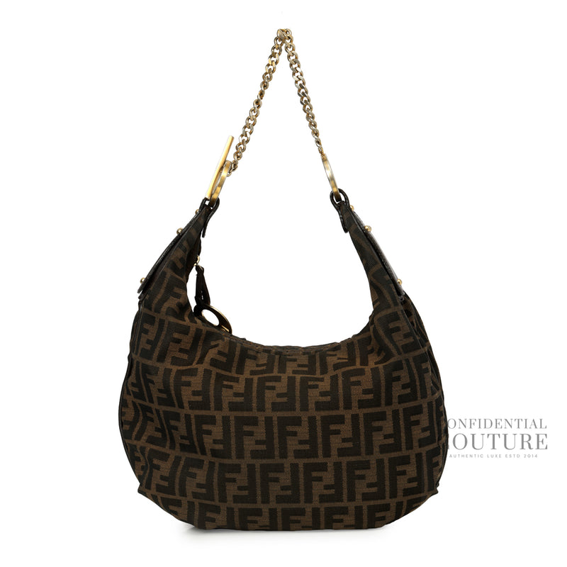 Tobacco Zucca Canvas Hobo Bag