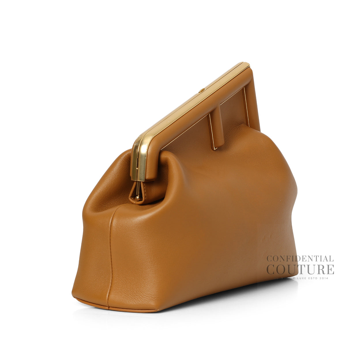 First Medium Tan Calfskin Clutch