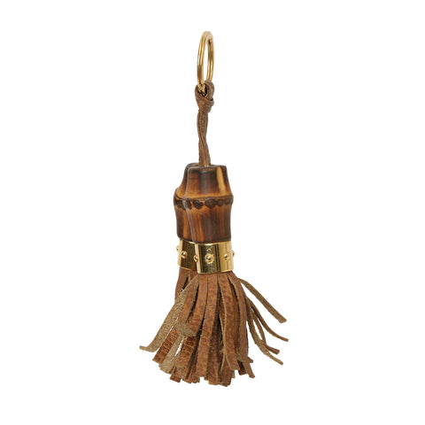 Bamboo Tassel Key Ring One Size