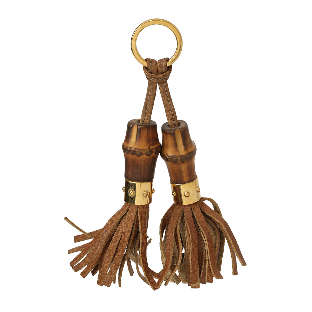 Shop Pre-Owned Authentic Gucci Bamboo Tassel Key Ring One Size