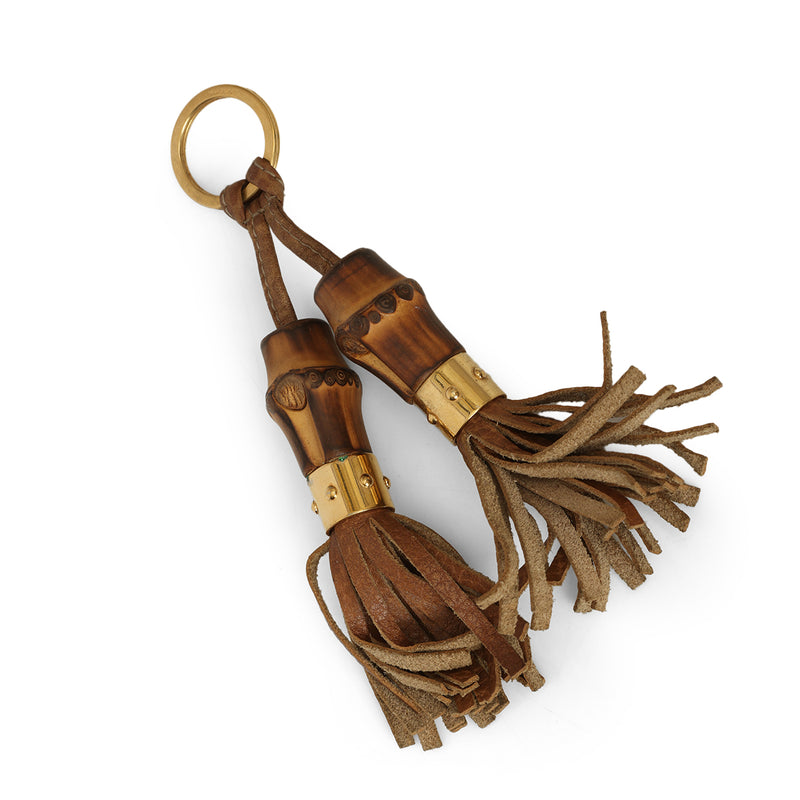 Gucci bamboo tassel key ring one size price