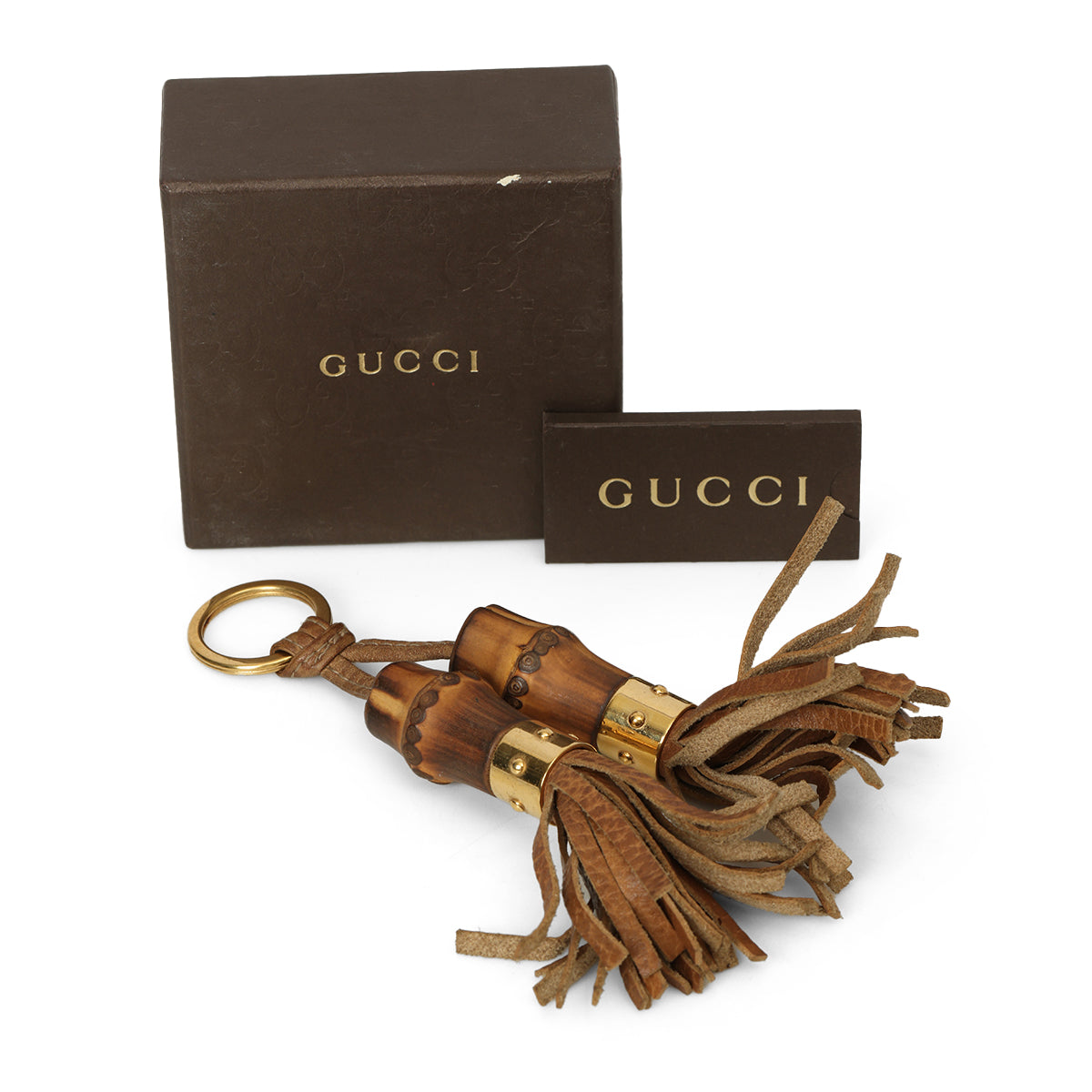 Shop Pre-Owned Authentic Gucci Bamboo Tassel Key Ring One Size