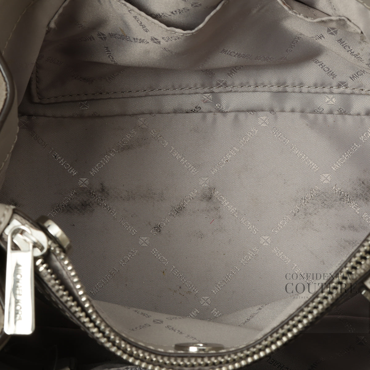 Teagan Large Pebbled Grey Leather Shoulder Bag