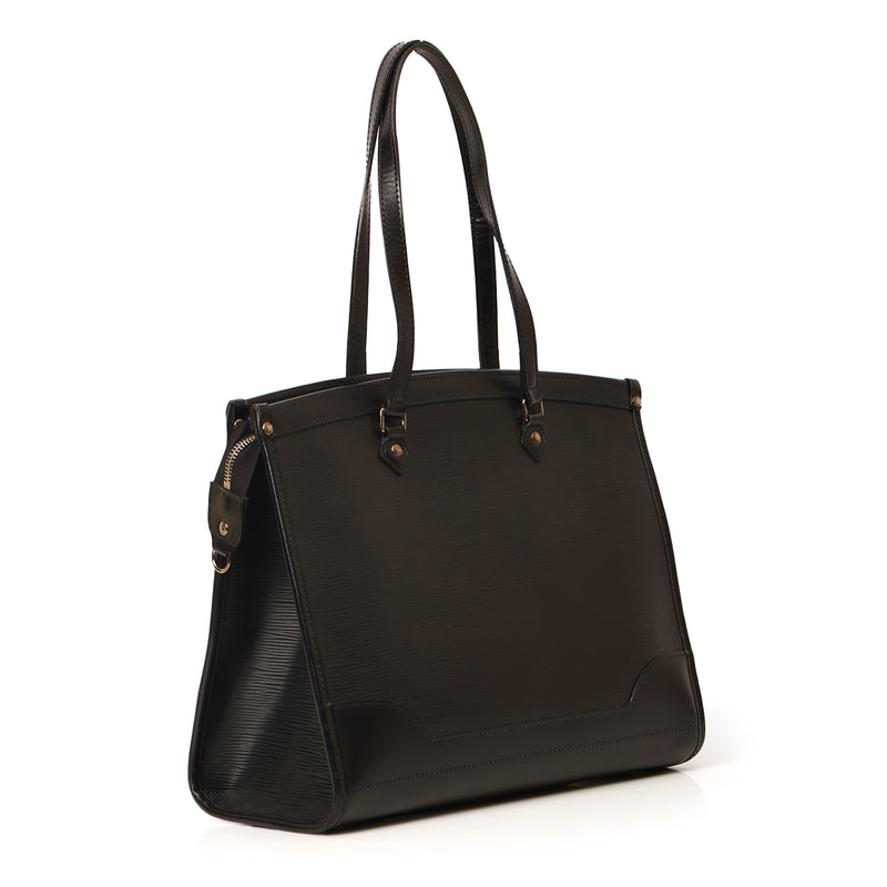 Louis vuitton black epi leather madeleine gm bag price