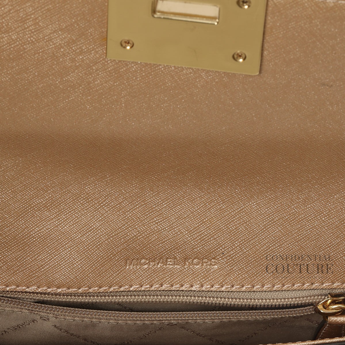 Addie Medium Gold Leather Convertible Shoulder Bag