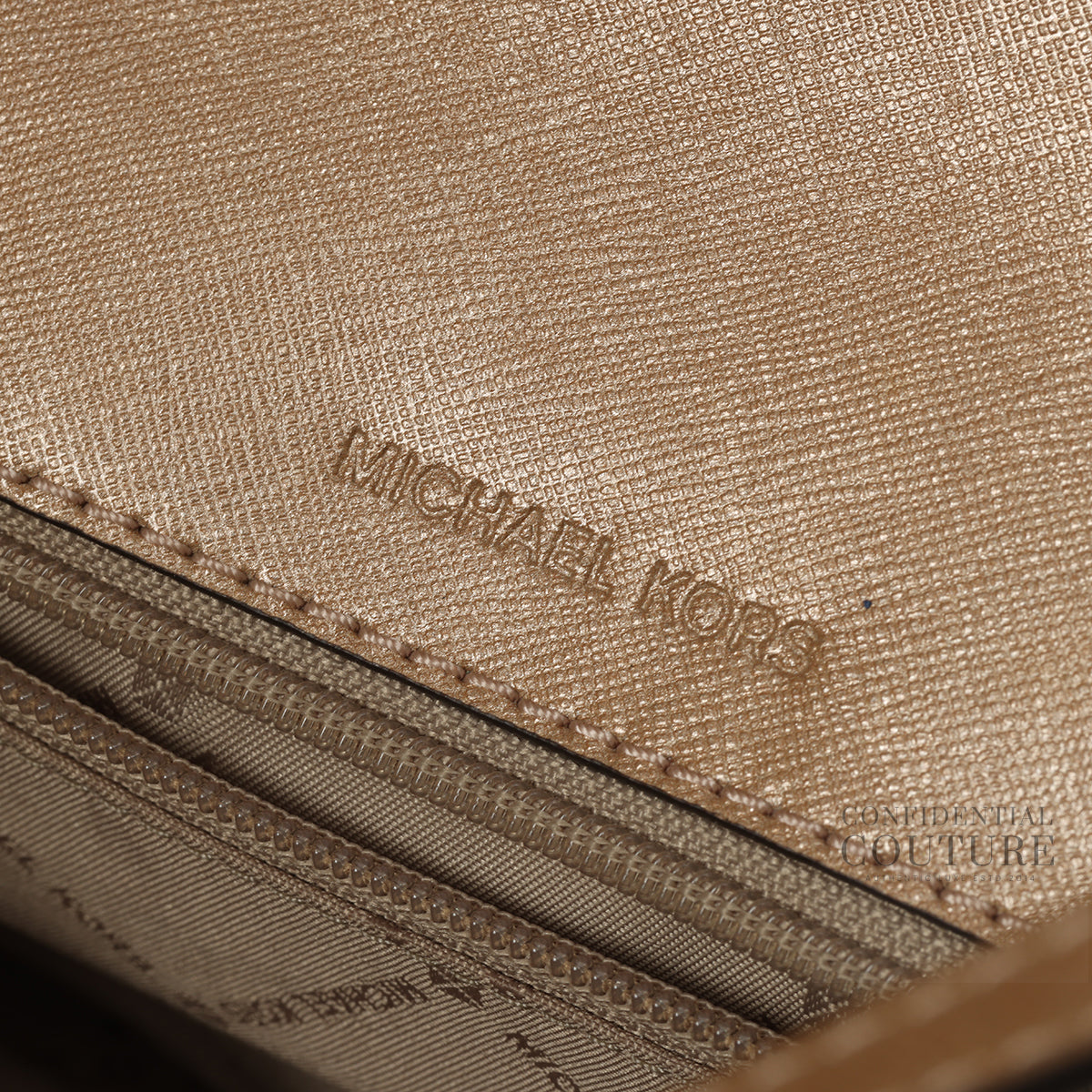 Addie Medium Gold Leather Convertible Shoulder Bag