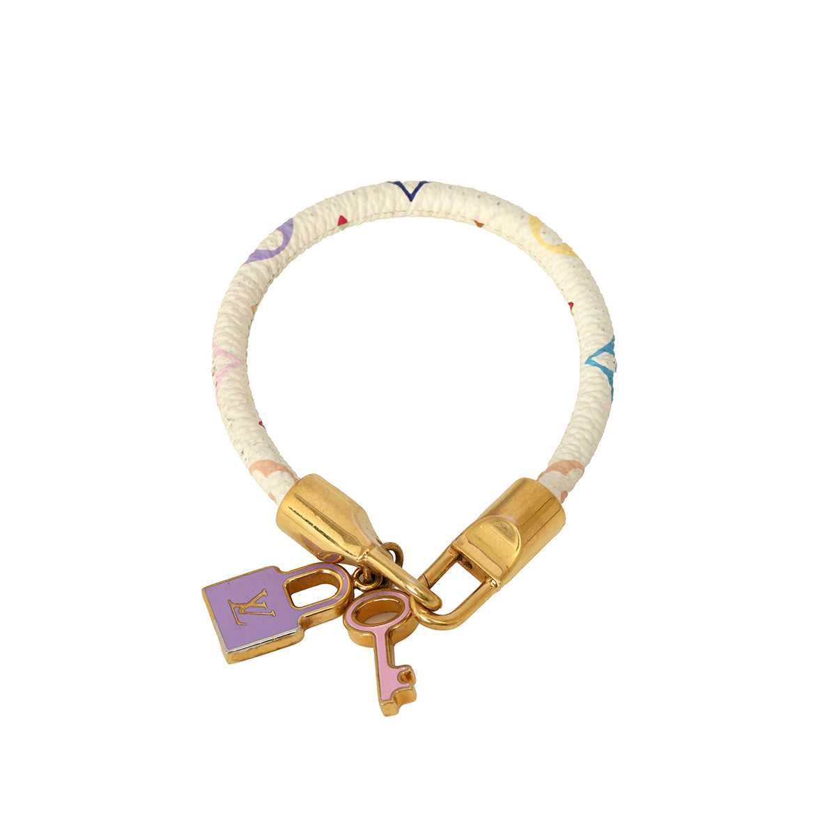 x Takashi Murakami Coated Canvas & Enamel 'Luck It' Charm Bracelet One Size
