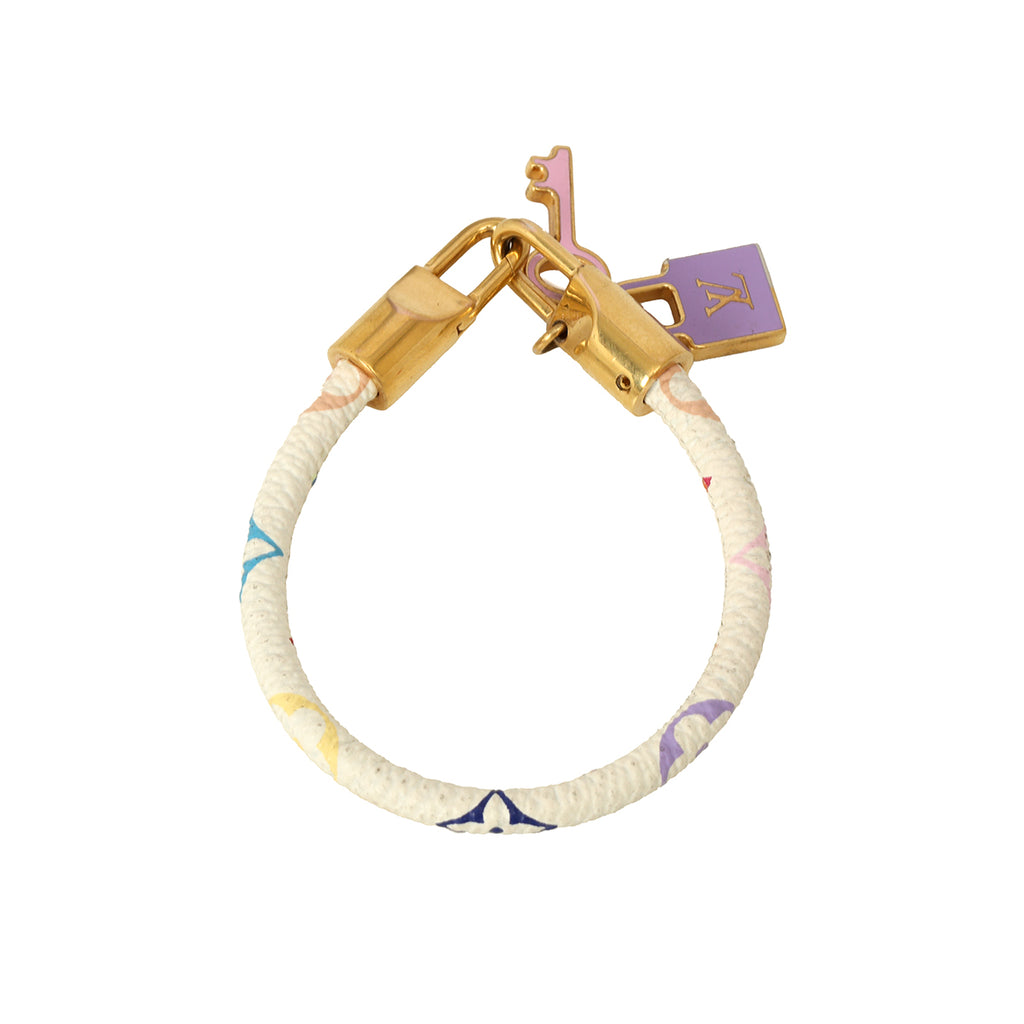 x Takashi Murakami Coated Canvas & Enamel 'Luck It' Charm Bracelet