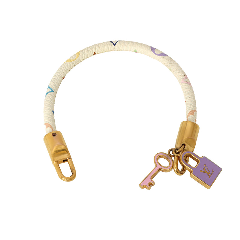x Takashi Murakami Coated Canvas & Enamel 'Luck It' Charm Bracelet One Size