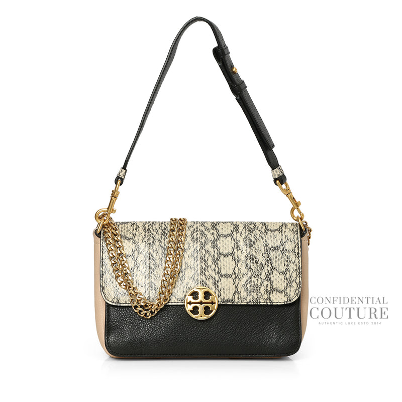 Tory Burch Robinson Black Chain Wallet