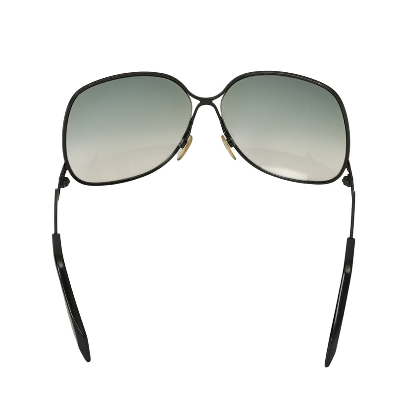 Victoria Beckham Black Metal Frame Sunglasses Oversized