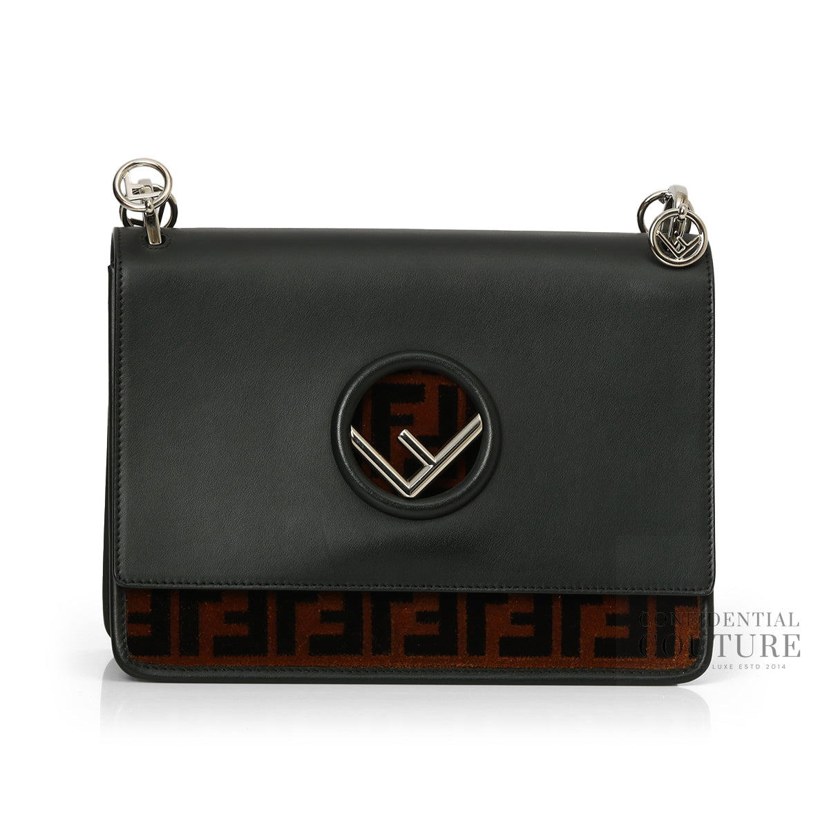 Forever Fendi Kan I Black and Tan Regular Bag