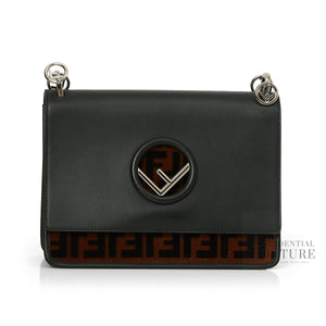 Forever Fendi Kan I Black and Tan Regular Bag