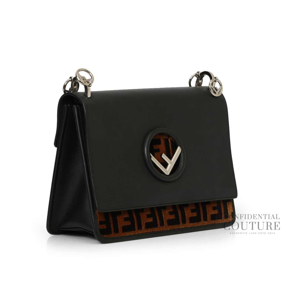 Forever Fendi Kan I Black and Tan Regular Bag