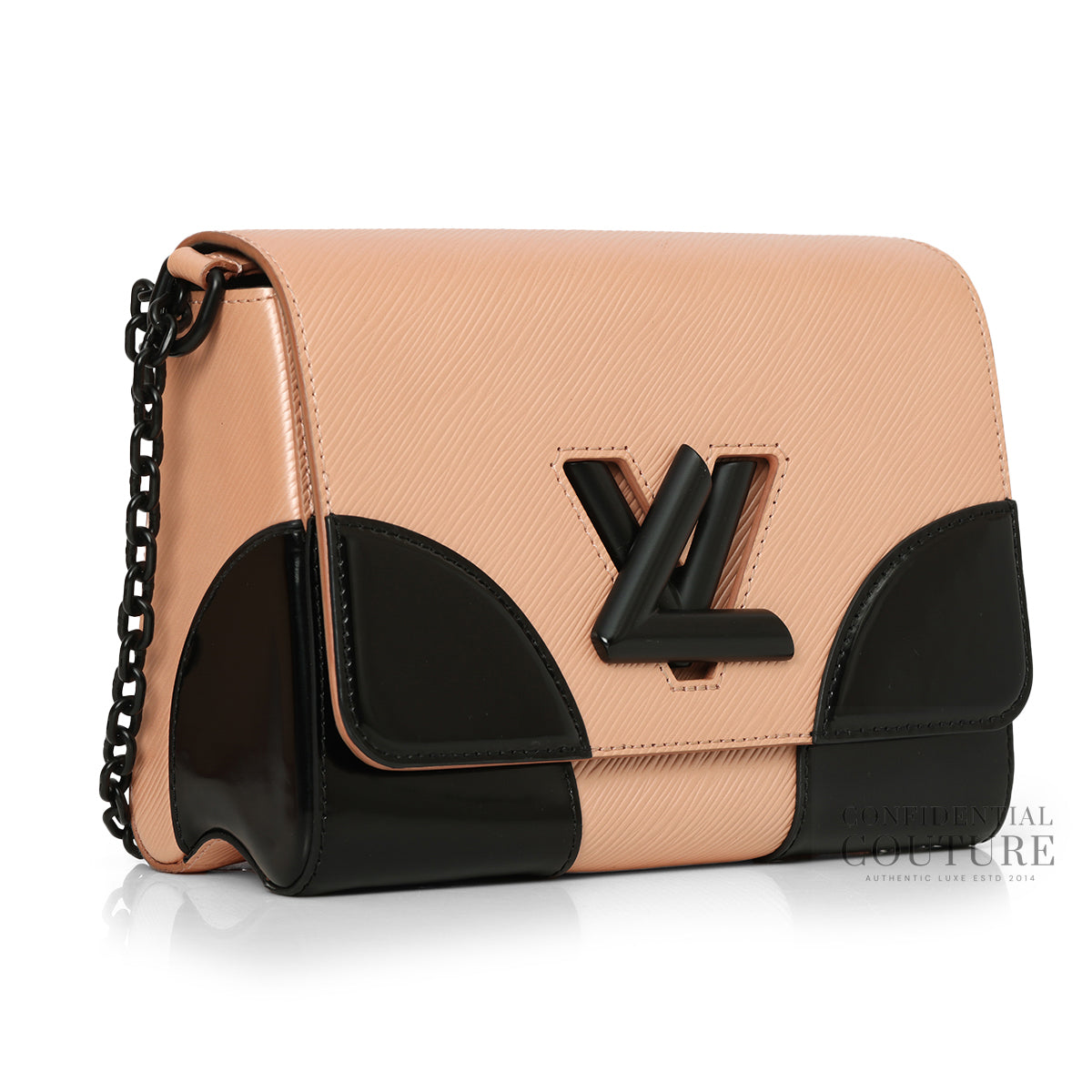 Rose Nacre Epi Leather Twist MM Bag