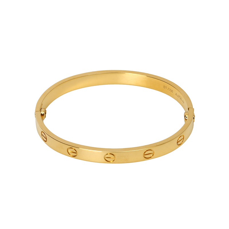 Pre-loved Cartier Yellow Gold Classic Model Love Bracelet Size: 17