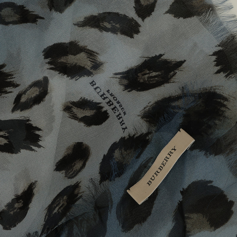 Clue Animal Print Chiffon Scarf One Size