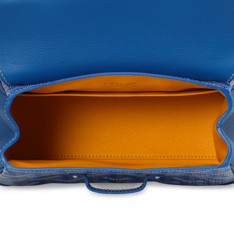 Goyardine Blue Saigon Mini Top Handle Bag