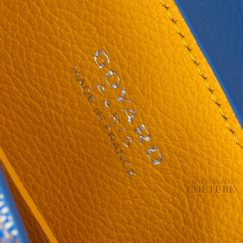 Goyardine Blue Saigon Mini Top Handle Bag