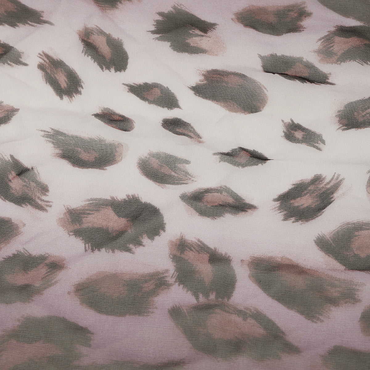 Purple Animal Print Chiffon Scarf
