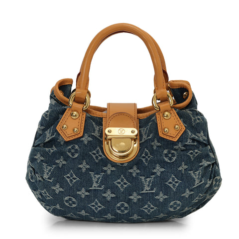 Monogram Denim Pleaty Bag One Size