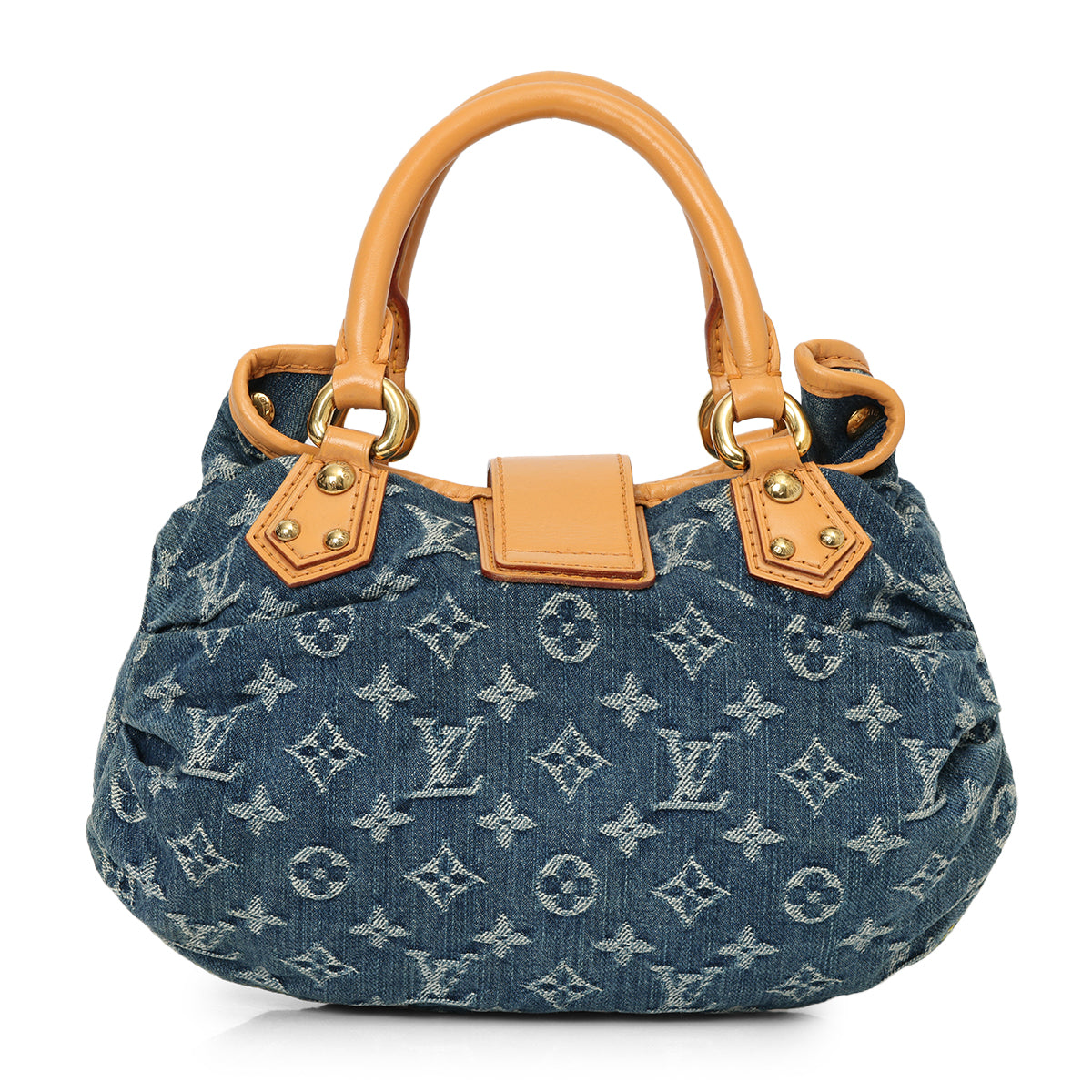 Monogram Denim Pleaty Bag One Size