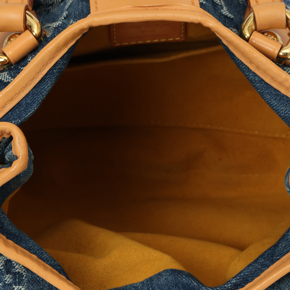 Monogram Denim Pleaty Bag One Size