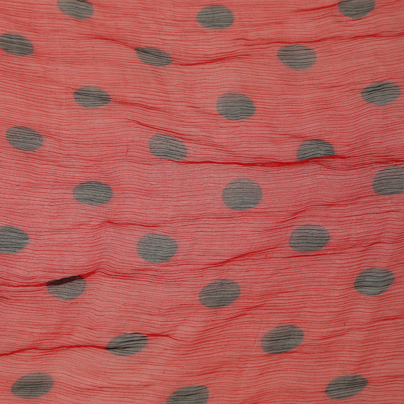Pre-loved Dolce & Gabbana Red And Black Chiffon Scarf