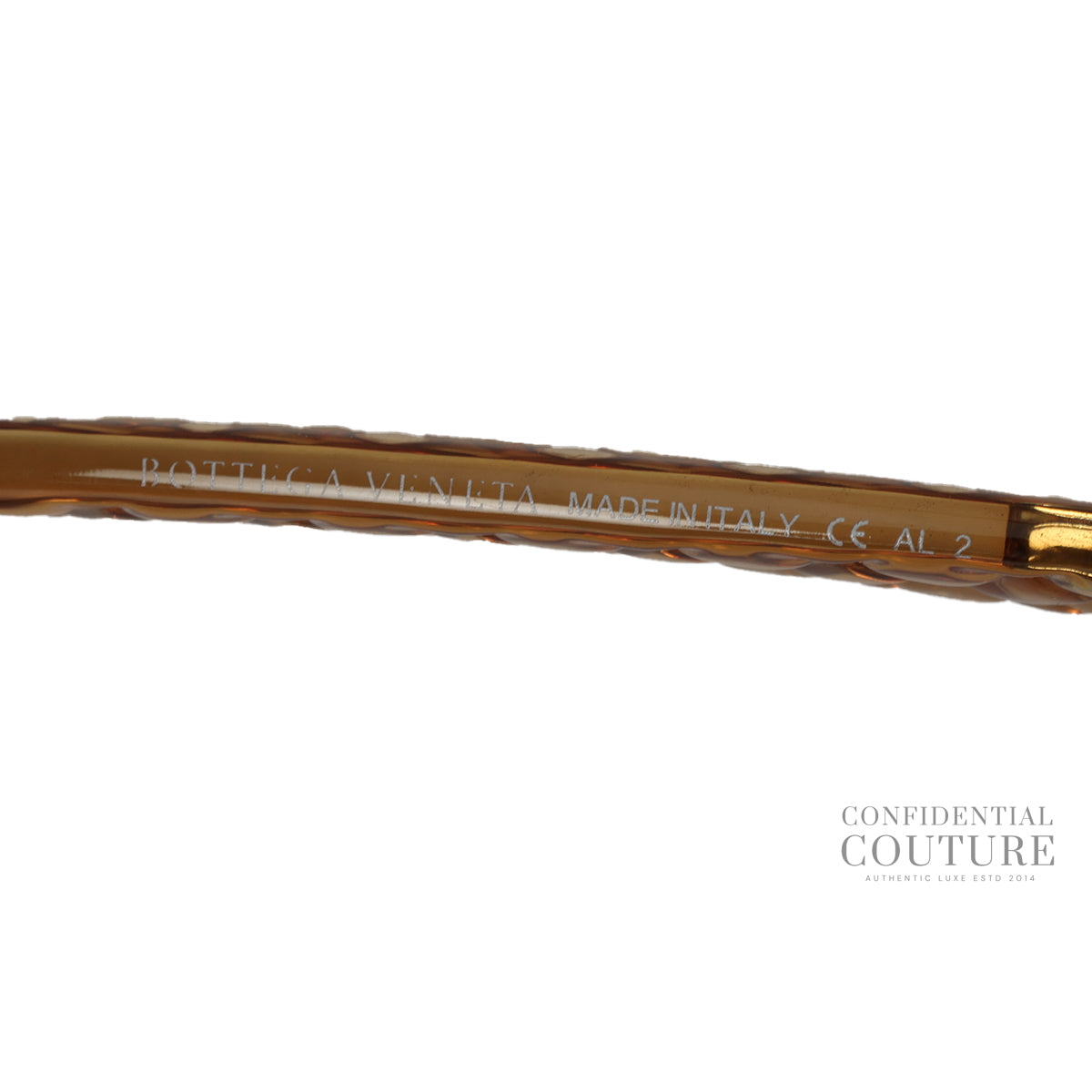 Brown Intrecciato Pattern Acetate Sunglasses