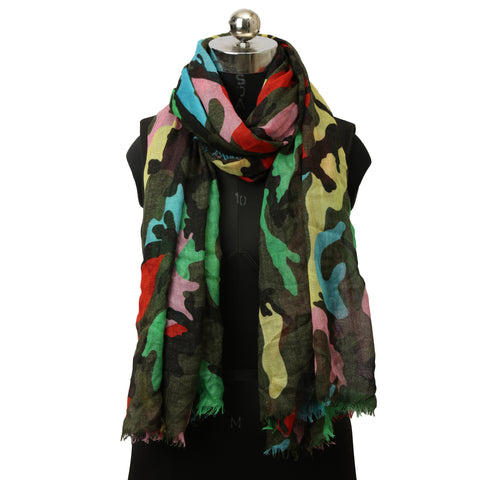 Multicolor Long Scarf One Size