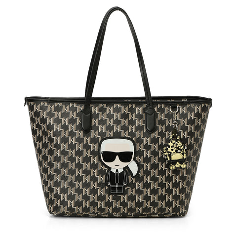 Women's Black K/ikonik 2.0 Monogram Tote Bag One Size