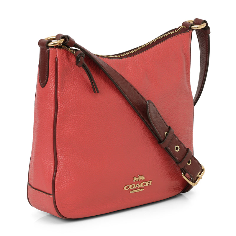 Coach ellie refined pebble pink leather one size bag price
