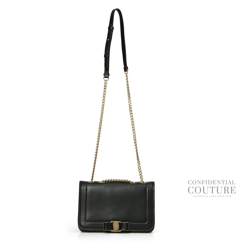 Vara Bow Black Rainbow Stud Shoulder Bag