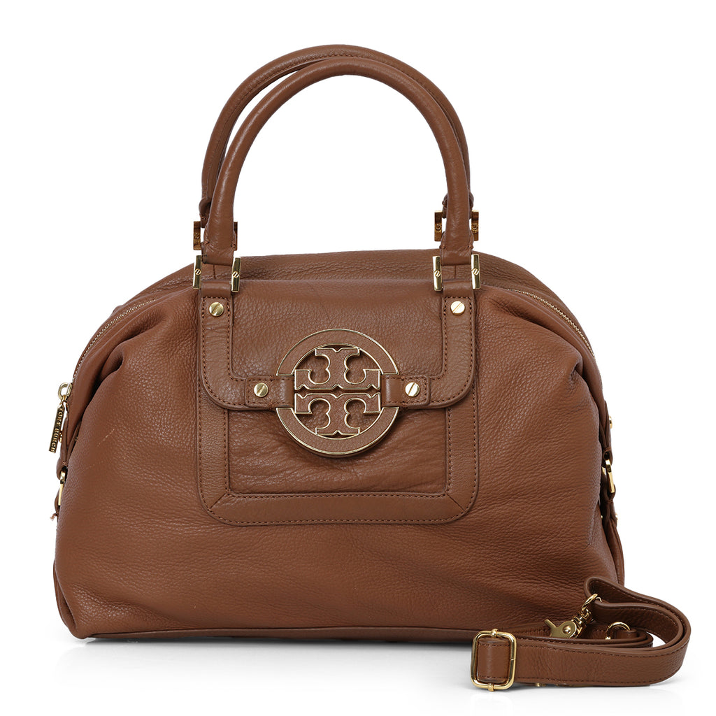 Shop Pre‑Owned Authentic Tory Burch Amanda Pebbled Leather Tote