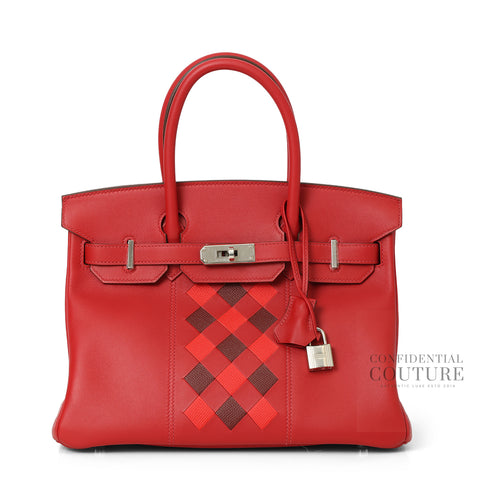 Birkin 30cm Rouge De Cove Palladium Hardware