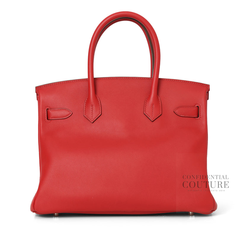 Birkin 30cm Rouge De Cove Palladium Hardware