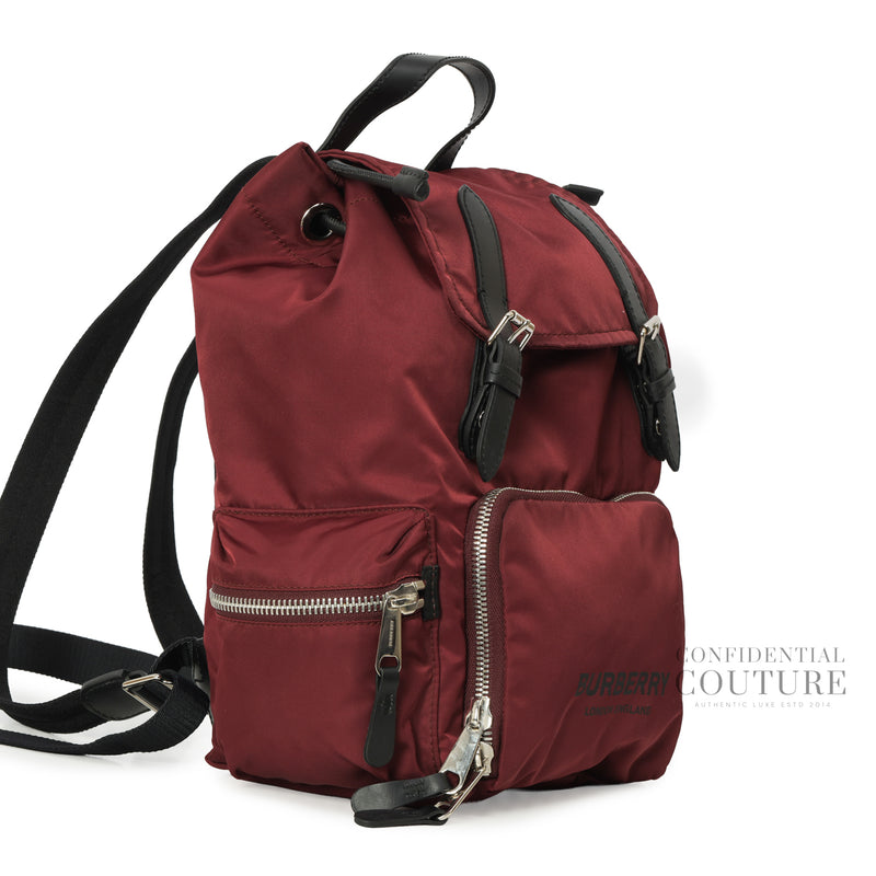 Maroon Medium Nylon Rucksack Backpack
