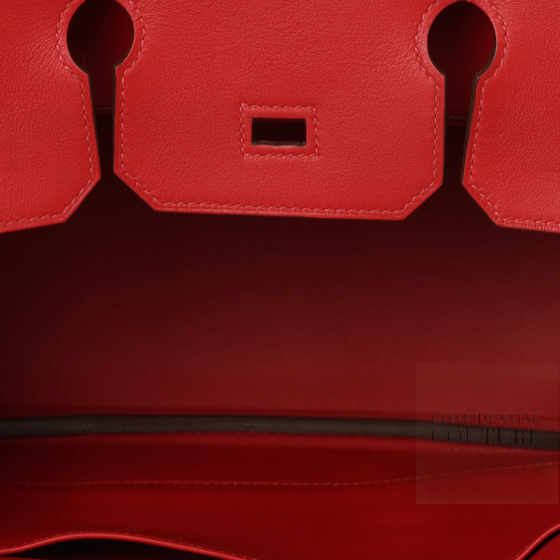Birkin 30cm Rouge De Cove Palladium Hardware