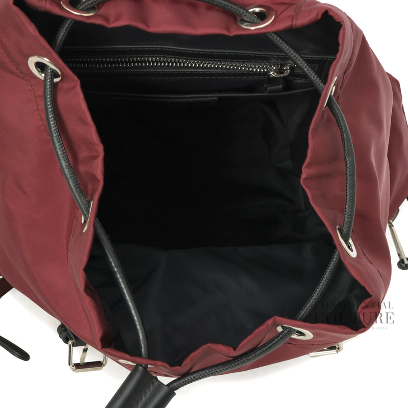 Maroon Medium Nylon Rucksack Backpack