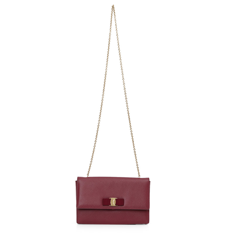 Ginny Vara Wine Medium Shoulder Bag