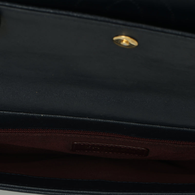Large Navy Mademoiselle Shoulder Bag