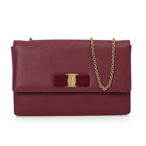 Ginny Vara Wine Medium Shoulder Bag