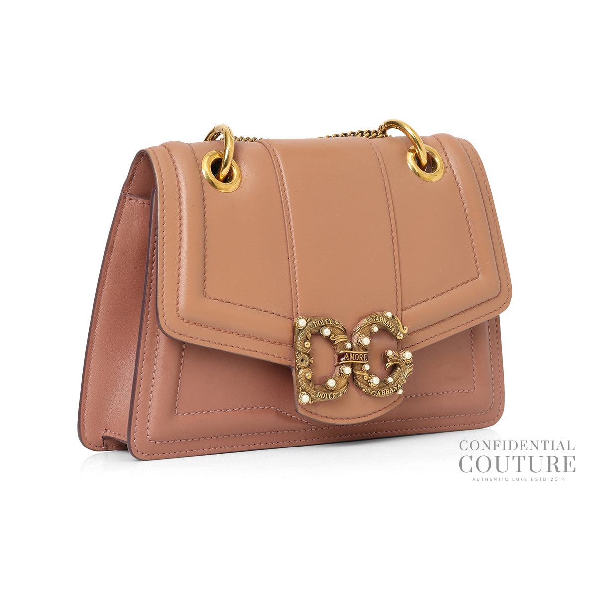 Nude Rose Small DG Amore Bag