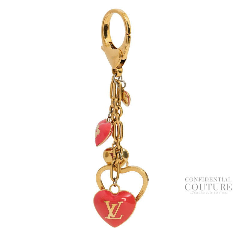 Pink Coeur Heart Bag Charm and Key Holder